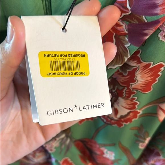 Gibson Latimer Green Floral Midi Dress - Picture 3 of 6